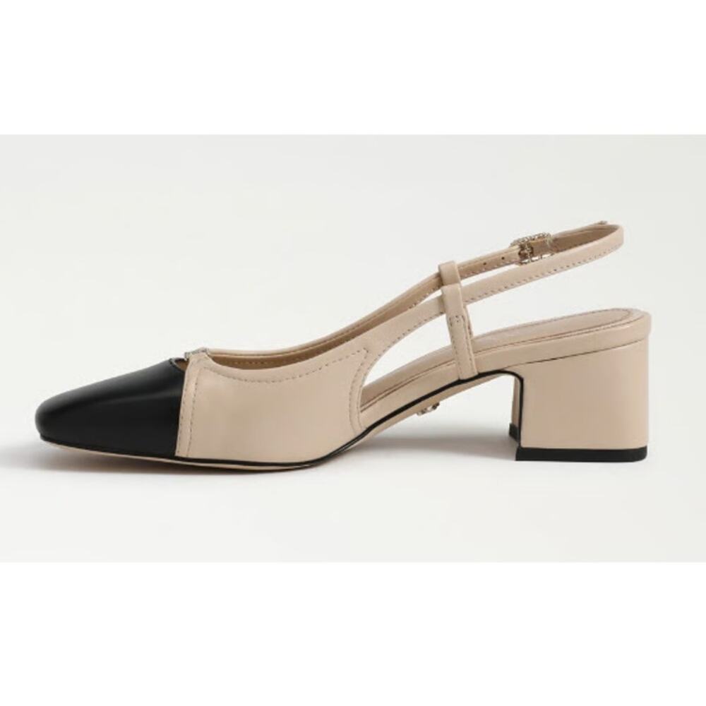 Sam Edelman Women's Summer Sand Black Leather Tarra Slingback Sandals Size 8 - Picture 4 of 10